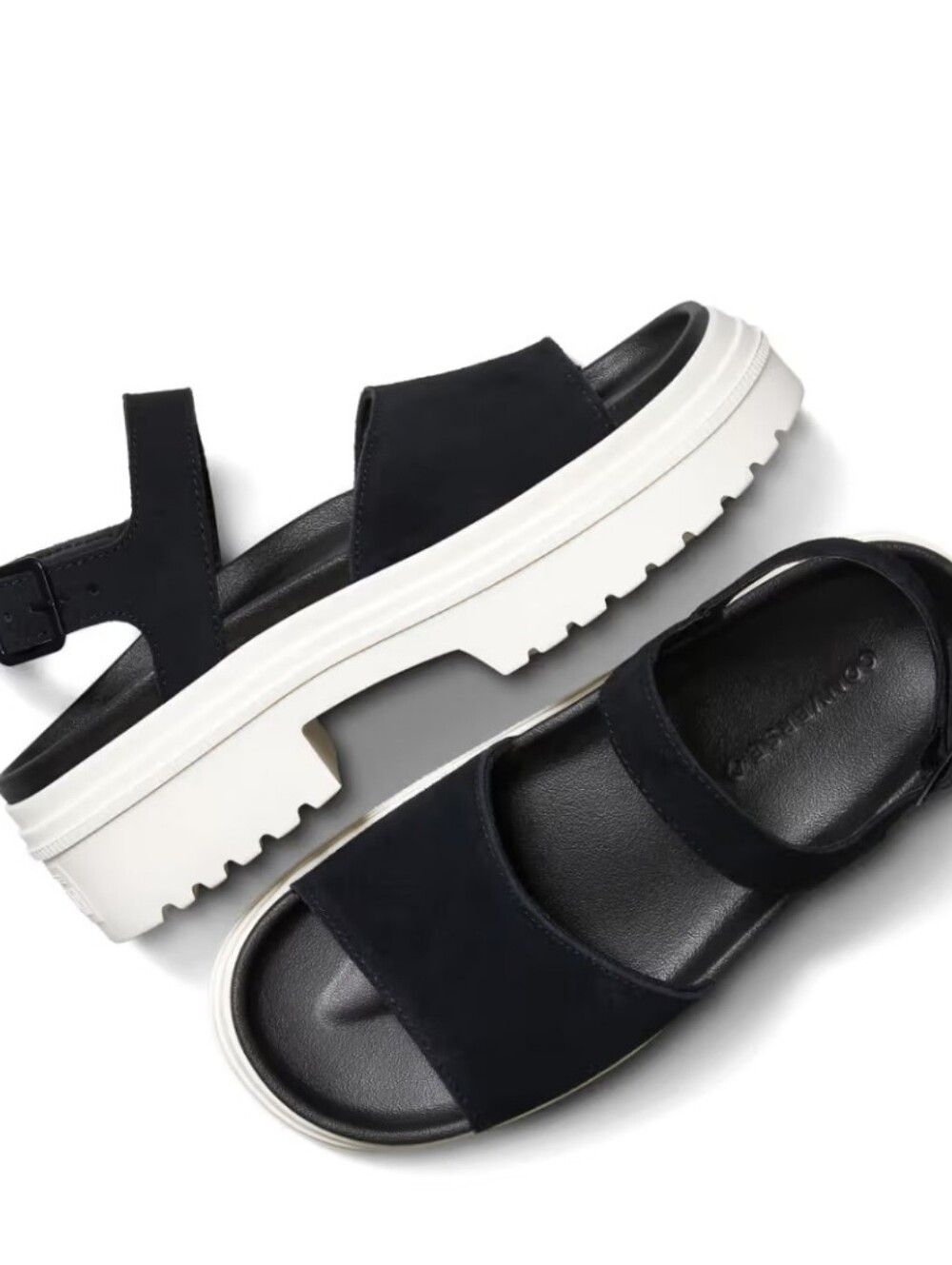 Converse Chuck Taylor All Star Lugged Heel Sandals- Black/Egret